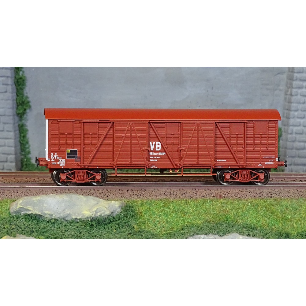 Wagon TP Couvert MT 4 Portes Brun SNCF Ep IV Ree Modeles WB781