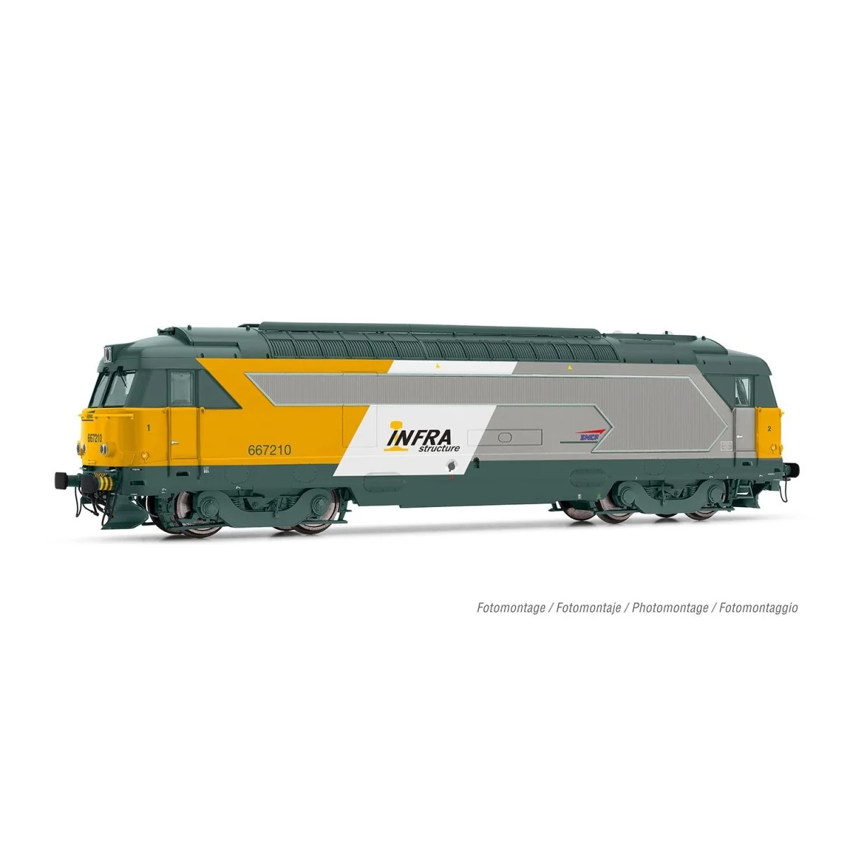 Jouef HJ2448S BB 67210 diesel locomotive, SNCF, yellow/white livery...