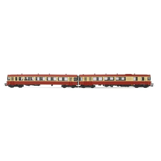 HJ2614-Jouef HJ2614 Autorail EAD X 4317 + remorque XR 8517, SNCF, livrée rouge/beige