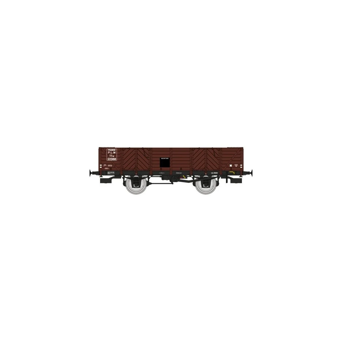 Ree Modeles WB809 PLM Tipper Wagon, 4 doors, unified brown wood 530...