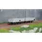 WB-811-Ree Modeles WB811 Set of 2 PLM tipper wagons, 4 doors, grey wood