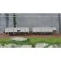 WB-811-Ree Modeles WB811 Set of 2 PLM tipper wagons, 4 doors, grey wood