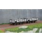 WB-812-Ree Modeles WB812 Set of 2 PLM tipper wagons, 4 doors, grey sheet metal