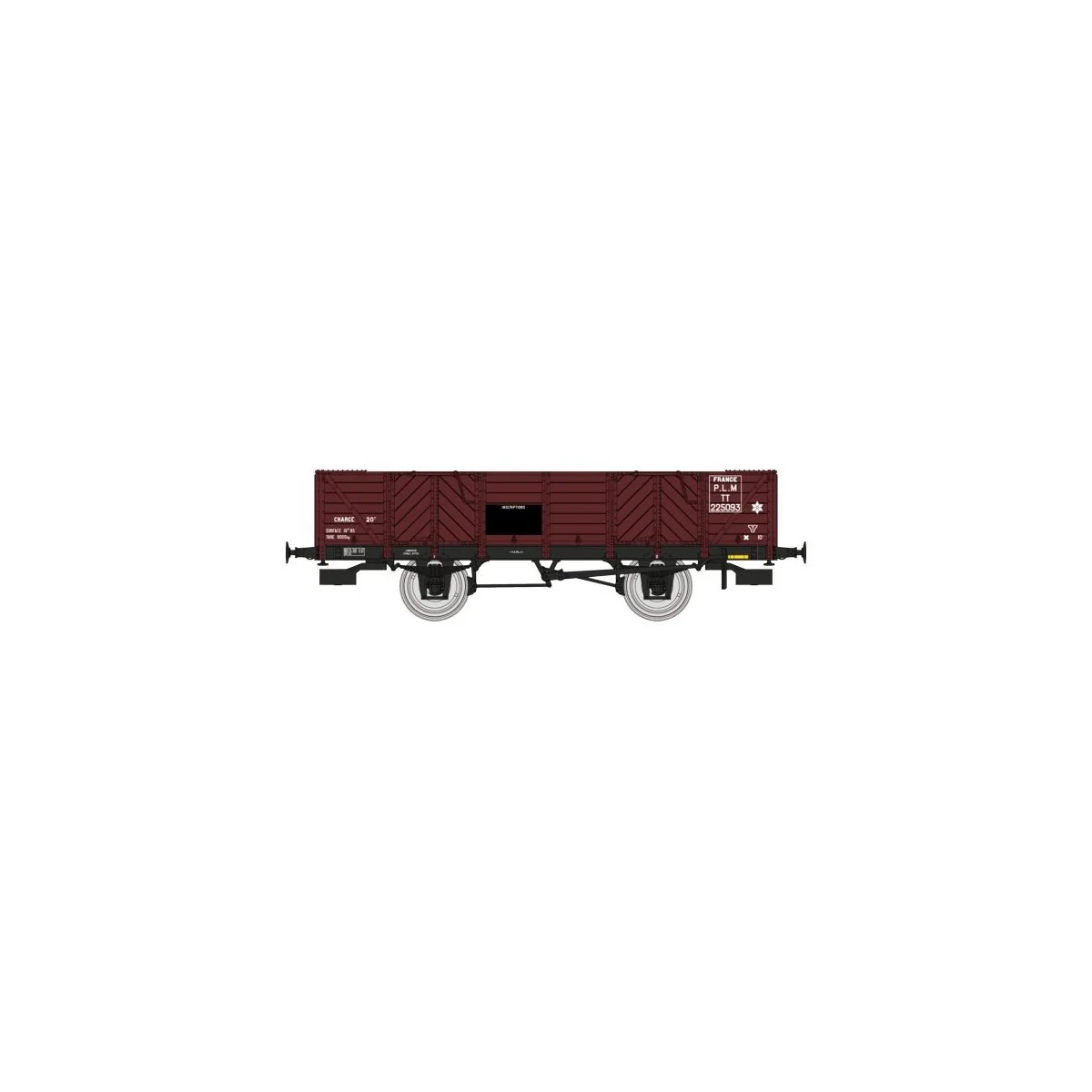 Ree Modeles WB813 Wagon Tombereau PLM, 4 portes, bois rouge sidéros Ree Modeles WB-813 - 3