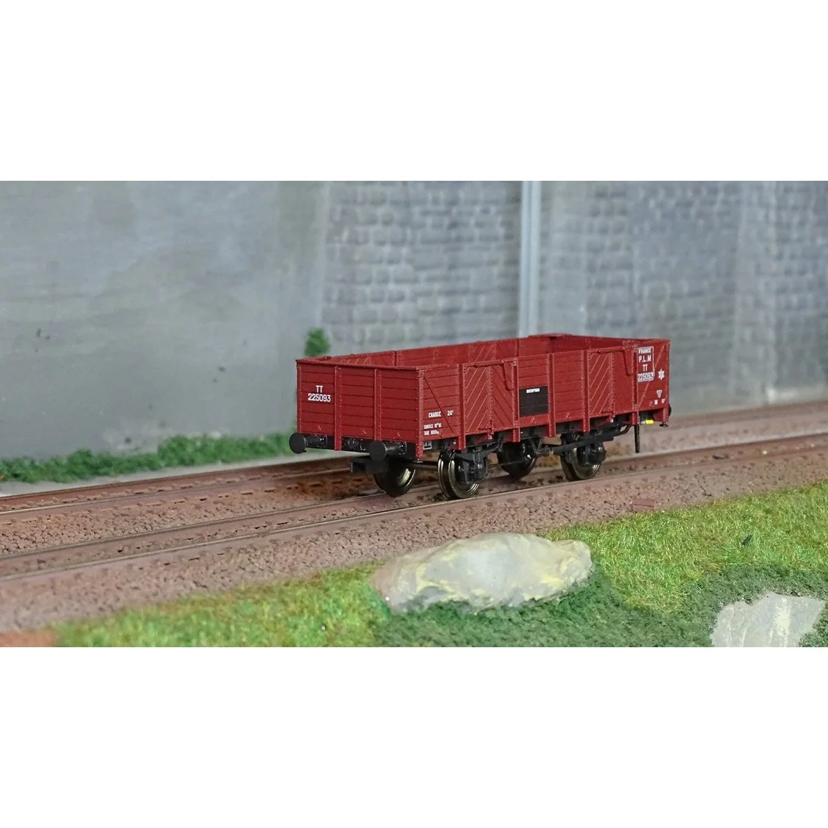 Ree Modeles WB813 Wagon Tombereau PLM, 4 portes, bois rouge sidéros Ree Modeles WB-813 - 1