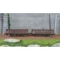 WB-819-Ree Modeles WB819 Set of 2 tipper wagons ex-PLM, SNCF, 4 doors, wood and brown sheet metal wagon 540