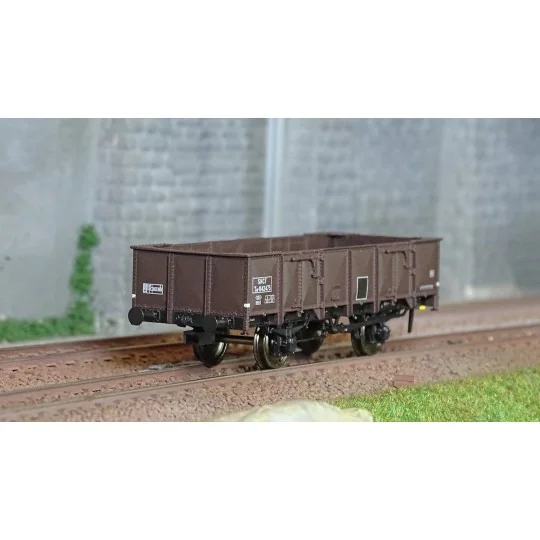 Ree Modeles WB820 Dump Wagon ex-PLM, SNCF, 4 doors, brown sheet met... WB-820-Ree Modeles WB820 Dump Wagon ex-PLM, SNCF, 4 doors, brown sheet metal wagon 540