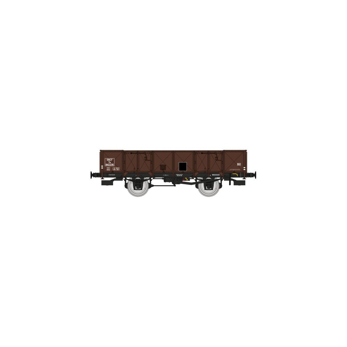 Ree Modeles WB821 Dump Wagon ex-PLM, SNCF, 4 doors, brown sheet met...