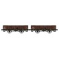 WB-822-Ree Modeles WB822 Set of 2 ex-PLM, SNCF, 4-door, brown sheet metal tipper wagons, wagon 540