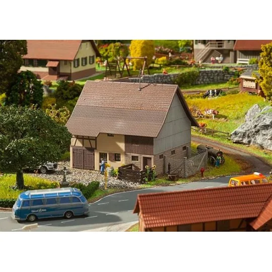 Faller_130557-Faller 130557 Model Kit, Barn with access to the upper floor - Faller_130557