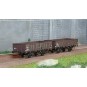 WB-822-Ree Modeles WB822 Set of 2 ex-PLM, SNCF, 4-door, brown sheet metal tipper wagons, wagon 540