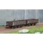 Ree Modeles WB822 Set of 2 ex-PLM, SNCF, 4-door, brown sheet metal ... WB-822-Ree Modeles WB822 Set of 2 ex-PLM, SNCF, 4-door, brown sheet metal tipper wagons, wagon 540
