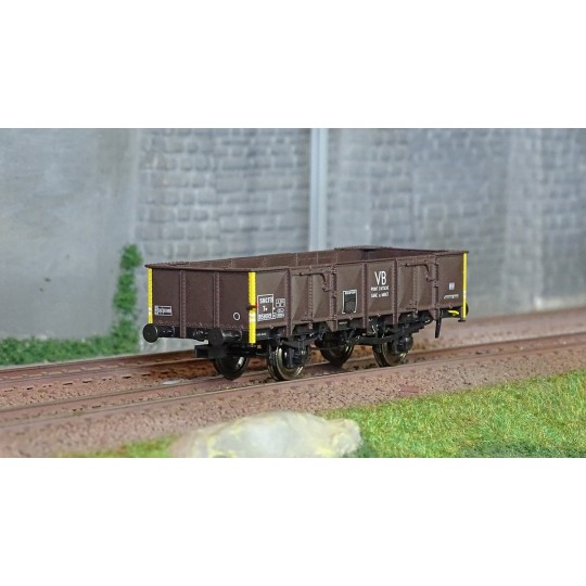 WB-823-Ree Modeles WB823 Wagon Tombereau ex-PLM, SNCF, 4 portes, tôlé brun wagon 540, "VB"