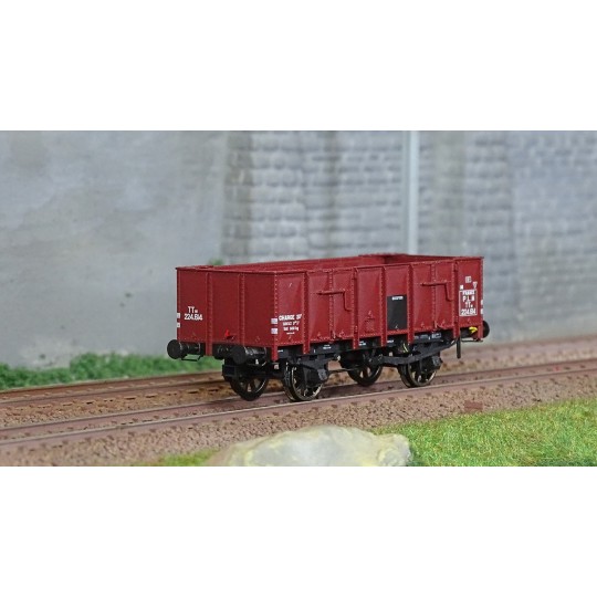 WB-826-Ree Modeles WB826 Wagon Tombereau OCEM 19, brun, tôlé, PLM