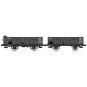 WB-828-Ree Modeles WB828 Set of 2 OCEM 19 tipper wagons, grey, sheet metal, AL