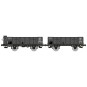 WB-828-Ree Modeles WB828 Set de 2 wagons Tombereau OCEM 19, gris, tôlés, PLM