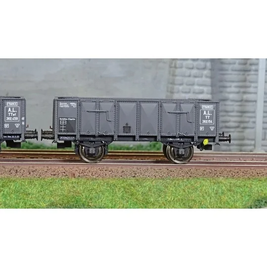 WB-828-Ree Modeles WB828 Set of 2 OCEM 19 tipper wagons, grey, sheet metal, PLM