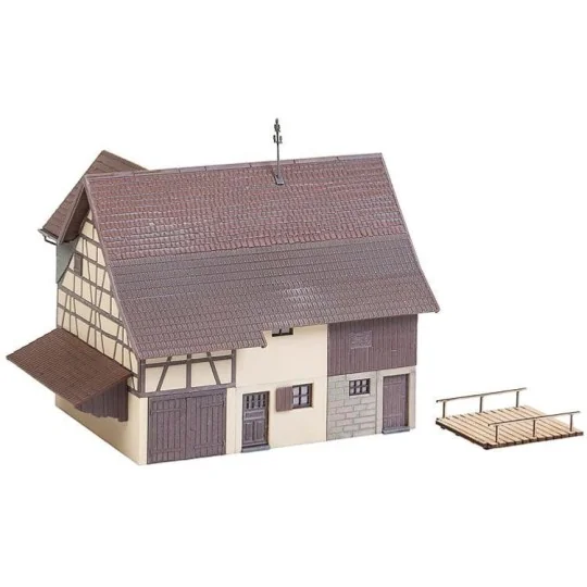 Faller_130557-Faller 130557 Model Kit, Barn with access to the upper floor - Faller_130557