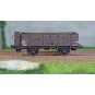 WB-830-Ree Modeles WB830 Wagon Tombereau OCEM 19, brun, bois avec guérite, SNCF