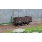 WB-833-Ree Modeles WB833 Wagon Tombereau OCEM 19, brun, bois avec guérite, SNCF