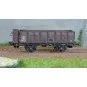 WB-834-Ree Modeles WB834 Wagon Tombereau OCEM 19, brun, tôlé avec guérite, SNCF