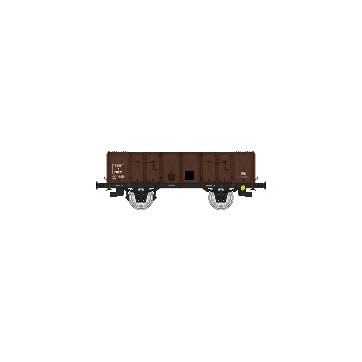 Ree Modeles WB835 OCEM 19 Tipper Wagon, brown, sheet metal, SNCF Ree Modeles WB835 OCEM 19 Tipper Wagon, brown, sheet metal, SNCF