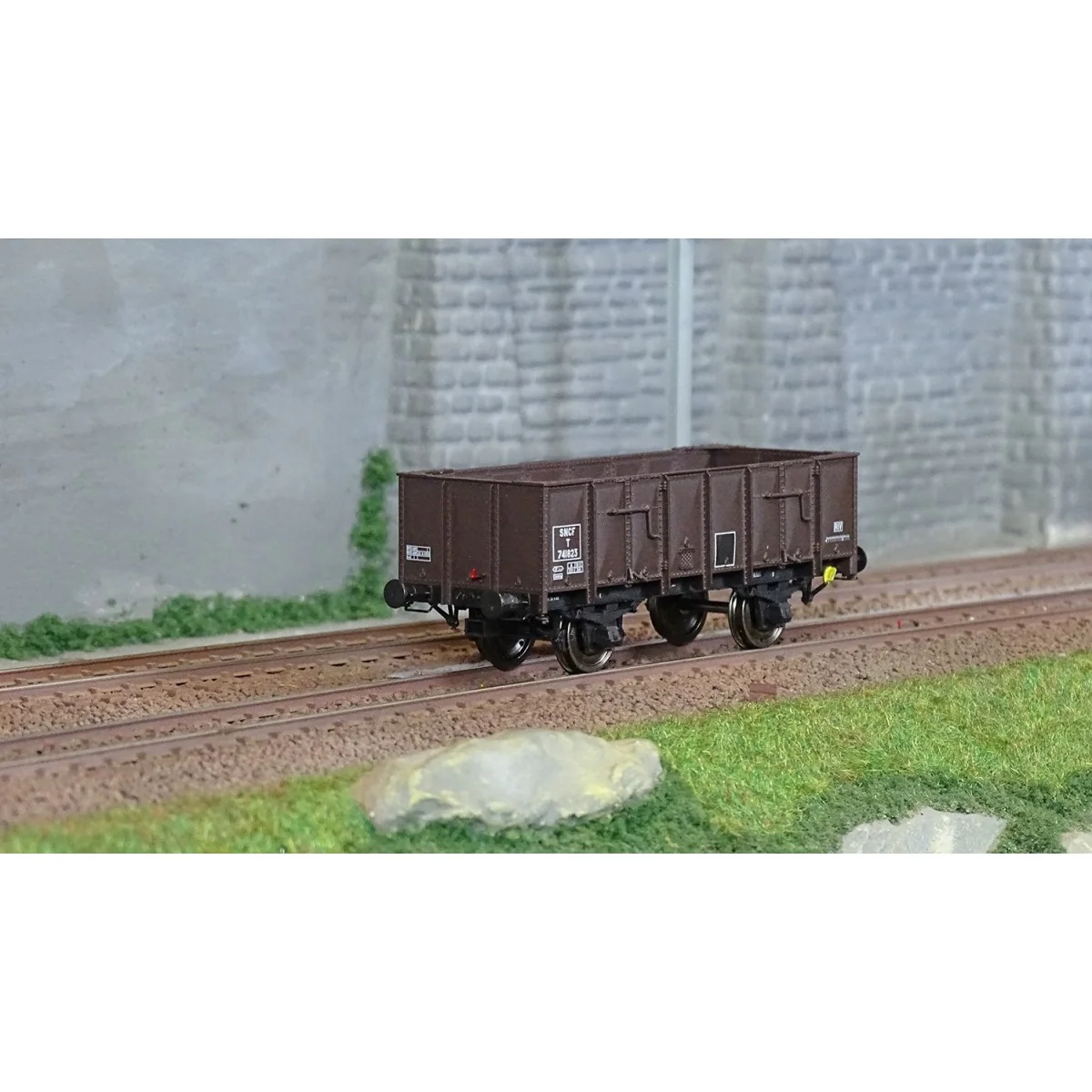 Ree Modeles WB835 Wagon Tombereau OCEM 19, brun, tôlé, SNCF Ree Modeles WB-835 - 1