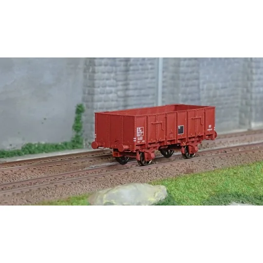 Ree Modeles WB837 OCEM 19 Tipper Wagon, red UIC, sheet metal, SNCF WB-837-Ree Modeles WB837 OCEM 19 Tipper Wagon, red UIC, sheet metal, SNCF