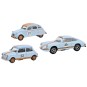 Schuco_452671600-Schuco 452671600 Set de 3 véhicules vintage Racing, 2CV, Mini, Porsche