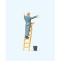Preiser_28048-Preiser 28048 figures, Cleaning man on ladder - Preiser_28048