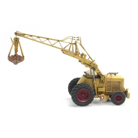 Arti_387.378-Artitec 387.378 Grue Bischoff Polytrac avec grappin, jaune