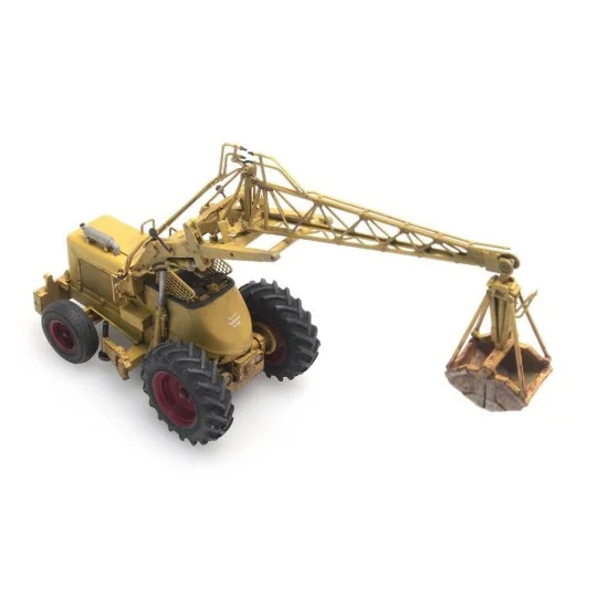 Arti_387.378-Artitec 387.378 Bischoff Polytrac Crane with grapple, yellow