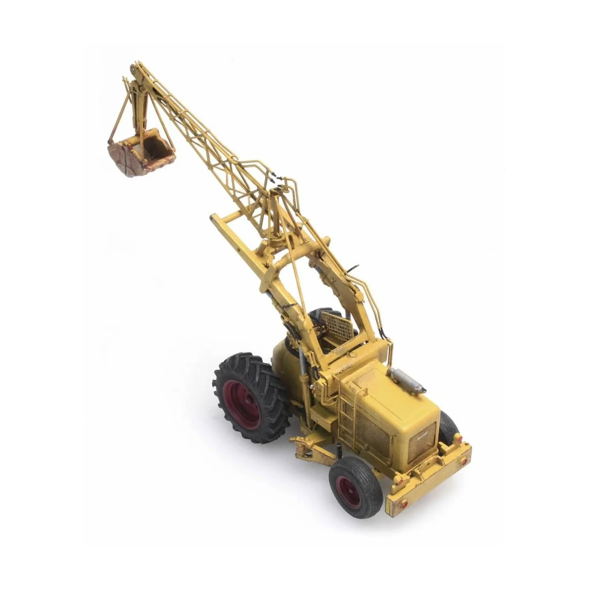 Artitec 387.378 Bischoff Polytrac Crane with grapple, yellow - Arti...