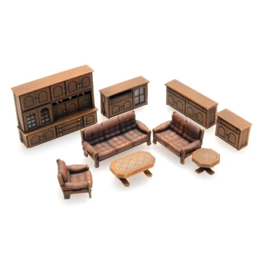 Arti_387.505-Artitec 387.505 Dark Brown Living Room Interior