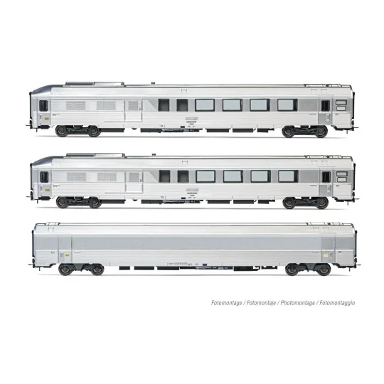 HJ4178-Jouef HJ4178 Set de 3 voitures voyageurs "Train Expo", SNCF, coffret 1/2