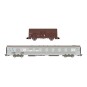HJ4183-Jouef HJ4183 Set of 1 DEV stainless steel passenger car and G4 wagon, SNCF
