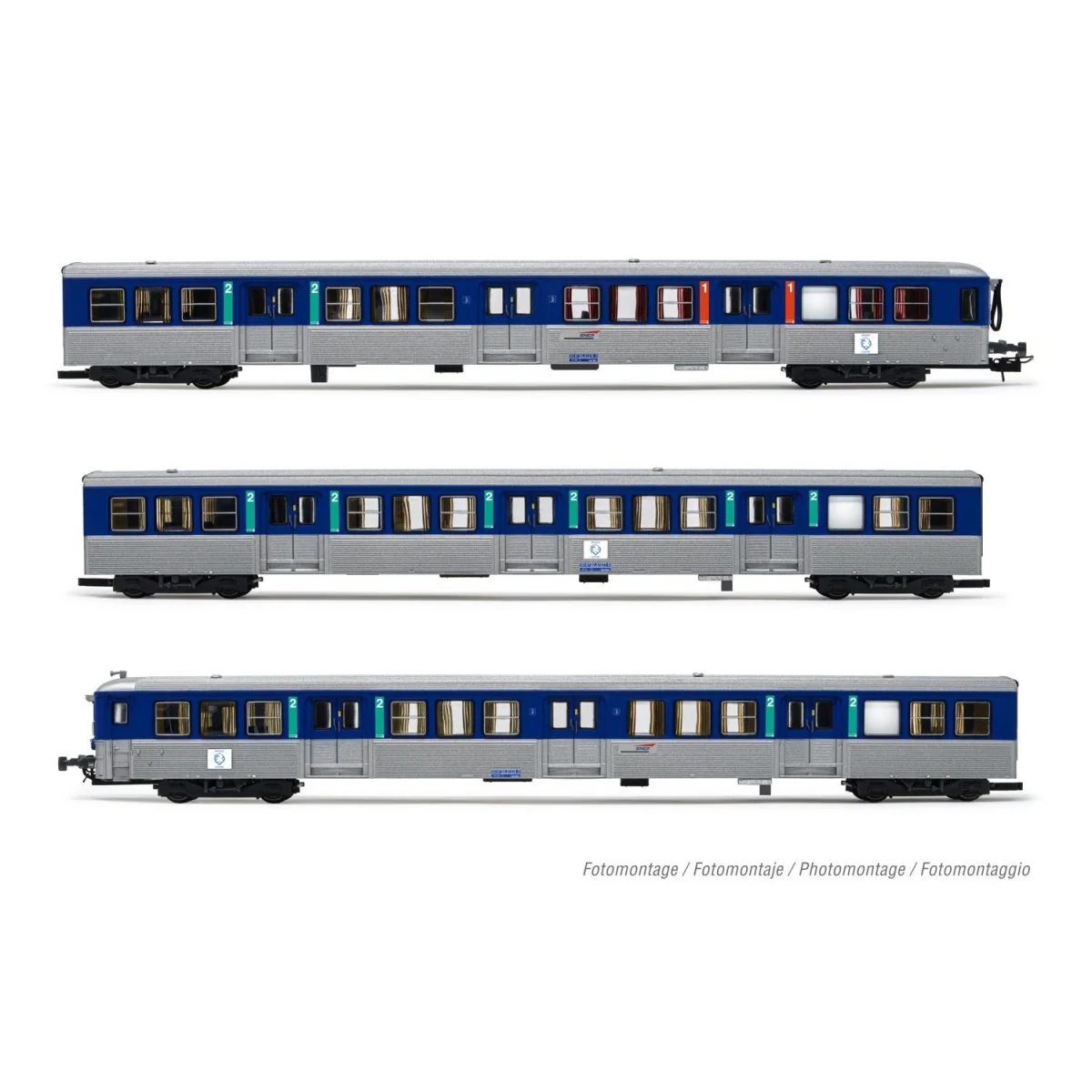 Jouef HJ4184 Set de 3 voitures voyageurs RIO 80 centre, SNCF Jouef HJ4184 - 7