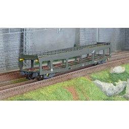 Jouef HJ4188 Wagon porte-auto DD DEV 66, livré vert avec logo casquette blanc, SNCF Jouef HJ4188 - 1
