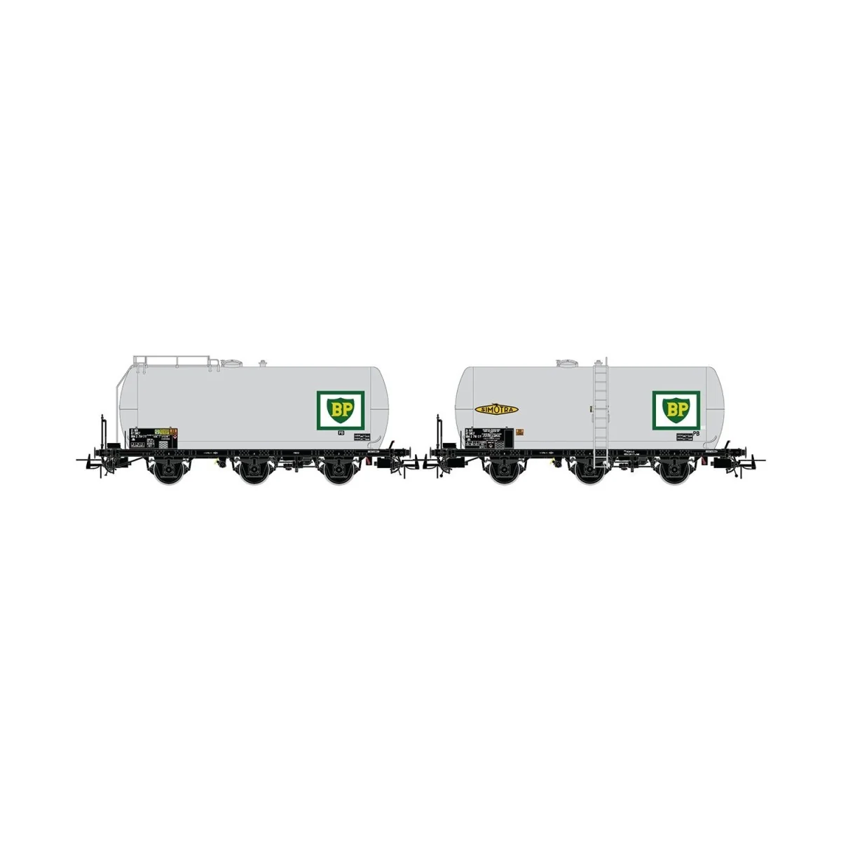 Jouef HJ6247 Set of 2 three-axle tank wagons, BP, SNCF Jouef HJ6247 Set of 2 three-axle tank wagons, BP, SNCF