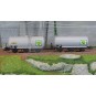 HJ6247-Jouef HJ6247 Set of 2 three-axle tank wagons, BP, SNCF