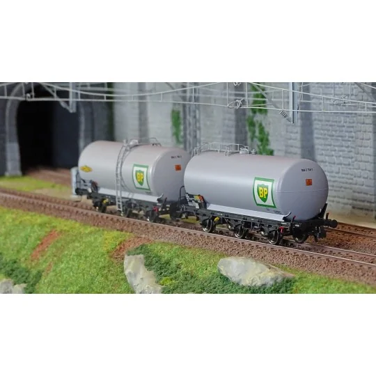 Jouef HJ6247 Set of 2 three-axle tank wagons, BP, SNCF HJ6247-Jouef HJ6247 Set of 2 three-axle tank wagons, BP, SNCF
