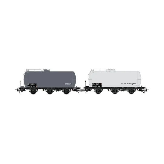 HJ6248-Jouef HJ6248 Set of 2 three-axle tank wagons, Europ Rail SGMF / Bruyere et Eberlet, SNCF