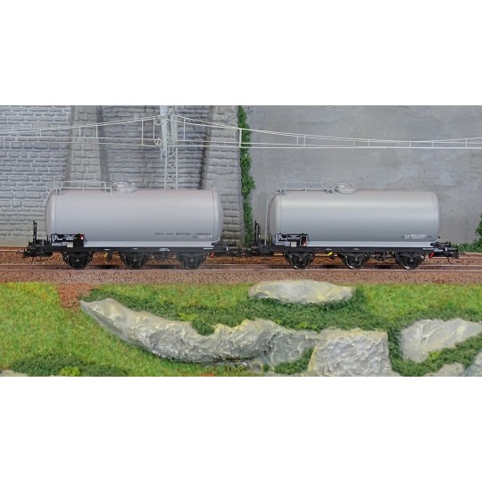 HJ6248-Jouef HJ6248 Set of 2 three-axle tank wagons, Europ Rail SGMF / Bruyere et Eberlet, SNCF