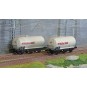 HJ6249-Jouef HJ6249 Set of 2 three-axle tank wagons, Petroles de L'Ouest, SNCF