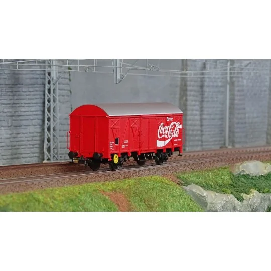Jouef HJ6254 Wagon couvert à essieux G4 avec parois lisses, Coca Cola, SNCF Jouef HJ6254 - 1 HJ6254-Jouef HJ6254 Wagon couvert à essieux G4 avec parois lisses, Coca Cola, SNCF