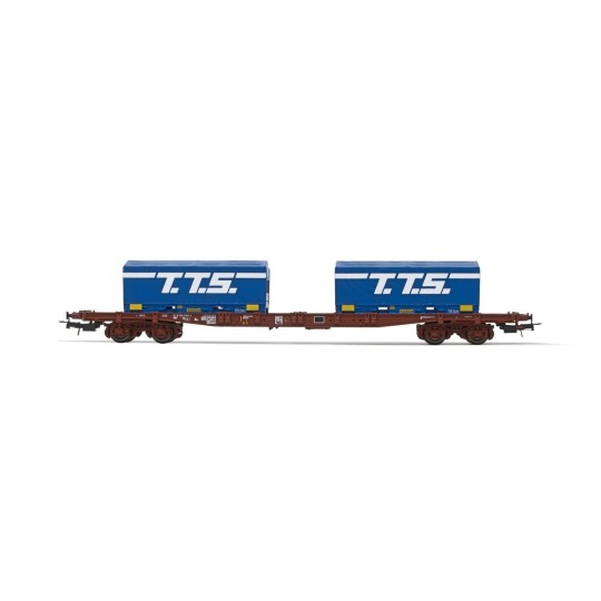 HJ6259-Jouef HJ6259 S70 bogie container wagon, SNCF, loaded with 2 x 20' " TTS " reel containers