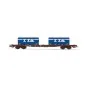 Jouef HJ6259 S70 bogie container wagon, SNCF, loaded with 2 x 20' "... HJ6259-Jouef HJ6259 S70 bogie container wagon, SNCF, loaded with 2 x 20' " TTS " reel containers
