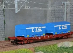 Jouef HJ6259 S70 bogie container wagon, SNCF, loaded with 2 x 20' "...