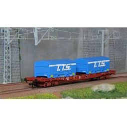 Jouef HJ6259 S70 bogie container wagon, SNCF, loaded with 2 x 20' "...