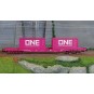 HJ6261-Jouef HJ6261 S70 bogie container wagon, TOUAX, loaded with 2 x 20' containers "ONE"